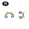1/4''-5/16'' Yellow PVC SAFETY CABLE 12' with Two 1/4