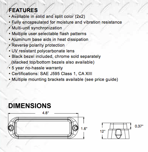TLED04B 4 Diode Surface Mount Lighthead - Manufacturer Express