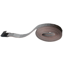 4''x27' Winch Strap with 3-1/4'' Flat Hooks Gray - Manufacturer Express