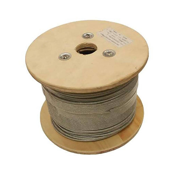 7X7 Wire Rope Aircraft Cable PVC Coated HDG 1/8''-3/16''x1000' - Manufacturer Express