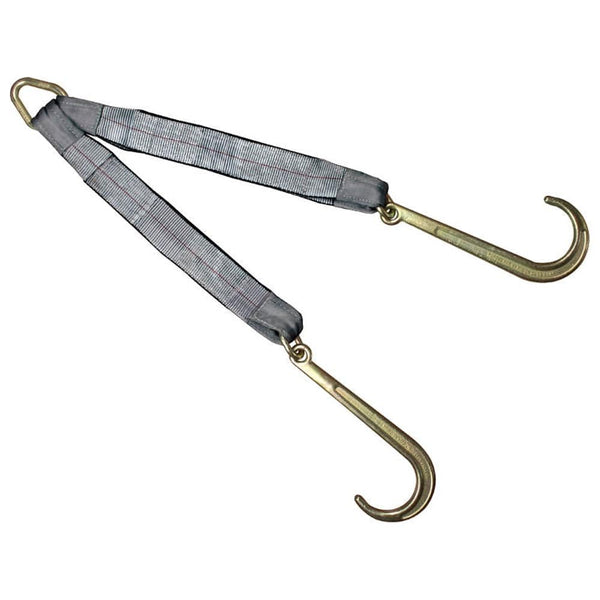 3'' Two Legs 15'' J Hooks Tow V Bridle Straps 5400 LBS
