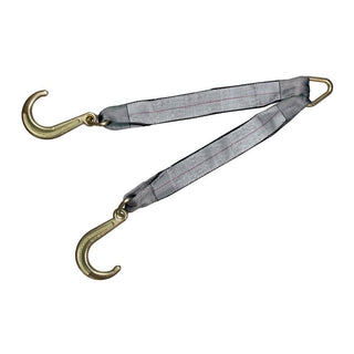 3'' Two Legs 8'' J Hooks Tow Strap V Straps 5400 LBS - Manufacturer Express
