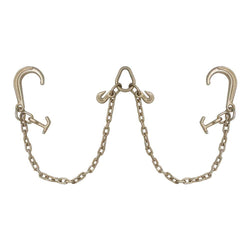 V Bridle Tow Chain J Hooks 8'' w/ T-J Combo 3'or 4' Leg Pear Link - Manufacturer Express