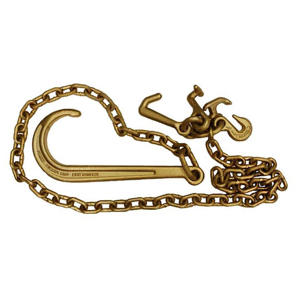 5/16'' J Hook Tow Chain Long Shank RTJ Cluster Eye Grab Hook - Manufacturer Express