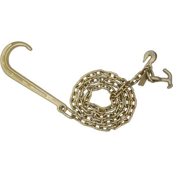 5/16''x 8'Tow Chain J Hook Long Shank with T J & Grab Hook - Manufacturer Express