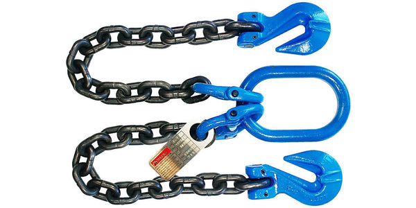 1/2''x 2' leg V Bridle Chains w/ Master Link and Grab Hooks Grade 100 - Manufacturer Express