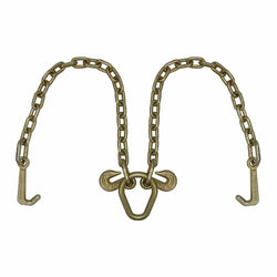 5/16''x2' V Bridle Tow Chain 2' Leg Mini J Hooks Pear Link - Manufacturer Express