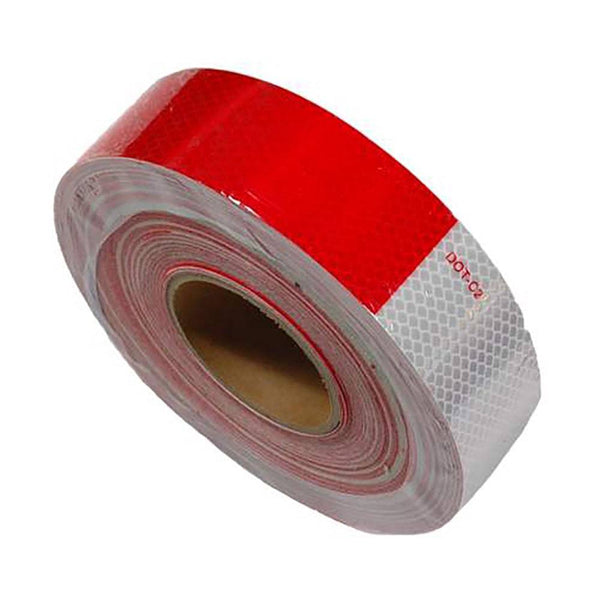 2'' DOT- C2 Red Silver Reflective Tape Conspicuity Safety Truck Trailer Tape - Manufacturer Express